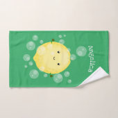 Cute cartoon bubbles afbeelding bad handdoek (Handdoek)