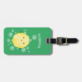 Cute cartoon bubbles afbeelding bagagelabel (Voorkant horizontaal)