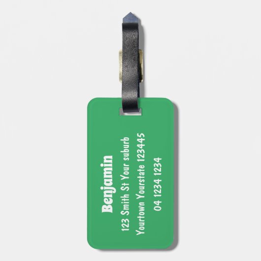 Cute cartoon bubbles afbeelding bagagelabel (Achterkant verticaal)