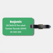 Cute cartoon bubbles afbeelding bagagelabel (Achterkant horizontaal)