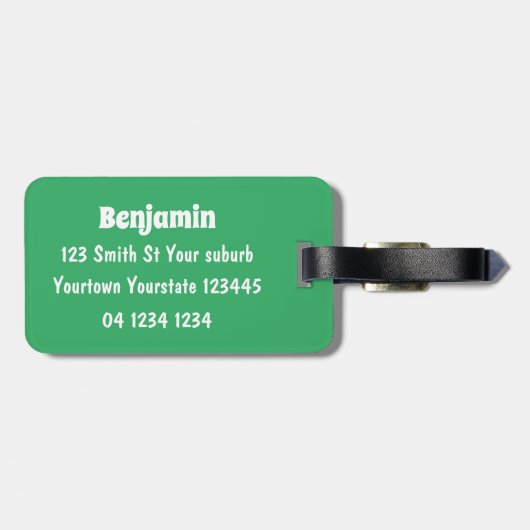 Cute cartoon bubbles afbeelding bagagelabel (Achterkant horizontaal)