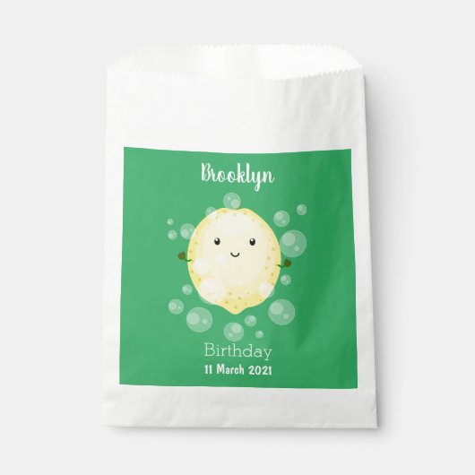 Cute cartoon bubbles afbeelding bedankzakje (Voorkant)
