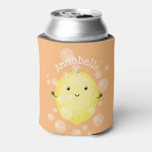 Cute cartoon bubbles afbeelding blikjeskoeler (Blikje Achterkant)