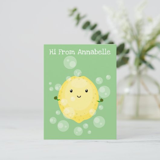 Cute cartoon bubbles afbeelding briefkaart (Staand voorkant)