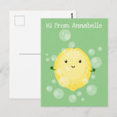 Cute cartoon bubbles afbeelding briefkaart (Voorkant / Achterkant)