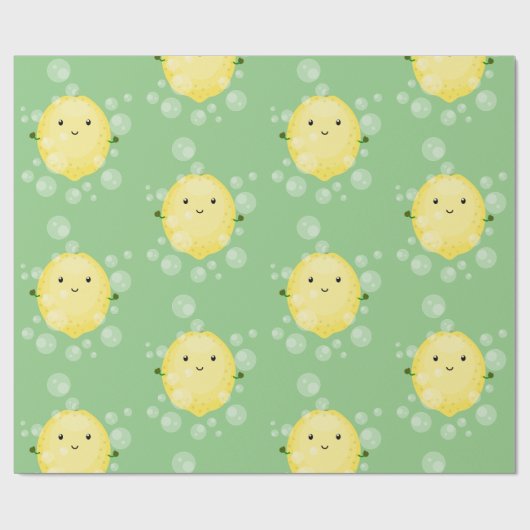 Cute cartoon bubbles afbeelding cadeaupapier (Vlak)