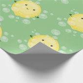 Cute cartoon bubbles afbeelding cadeaupapier (Hoek)