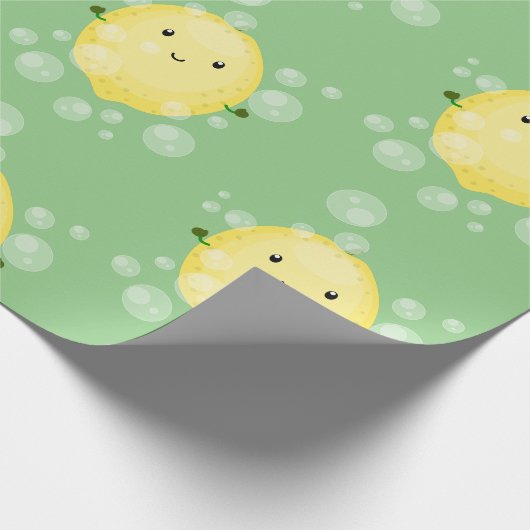 Cute cartoon bubbles afbeelding cadeaupapier (Hoek)