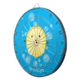 Cute cartoon bubbles afbeelding dartbord (Voorkant Rechts)