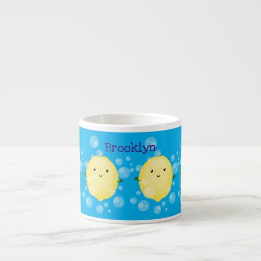 Cute cartoon bubbles afbeelding espresso kop (Voorkant)
