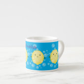 Cute cartoon bubbles afbeelding espresso kop (Voorkant rechts)
