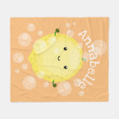 Cute cartoon bubbles afbeelding fleece deken (Voorkant (Horizontaal))