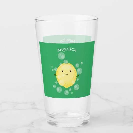 Cute cartoon bubbles afbeelding glas (Voorkant)