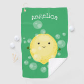 Cute cartoon bubbles afbeelding golfhanddoek (Insitu)