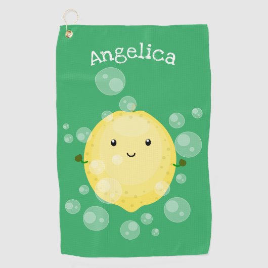 Cute cartoon bubbles afbeelding golfhanddoek (Voorkant)