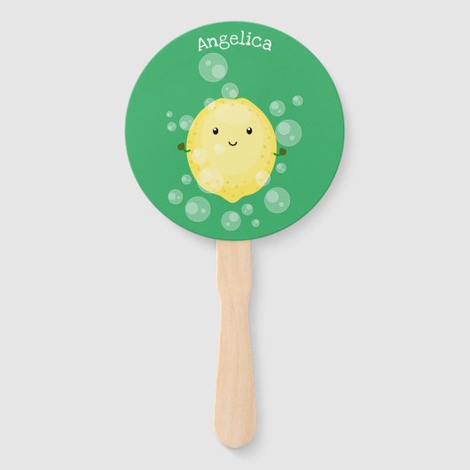 Cute cartoon bubbles afbeelding handwaaier (Voorkant)