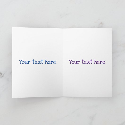 Cute cartoon bubbles afbeelding kaart (Binnen)