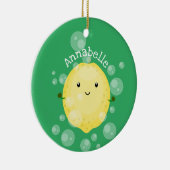 Cute cartoon bubbles afbeelding keramisch ornament (Rechts)