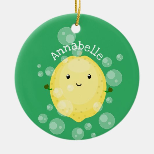 Cute cartoon bubbles afbeelding keramisch ornament (Voorkant)