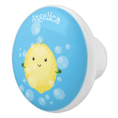 Cute cartoon bubbles afbeelding keramische knop (Rechts)