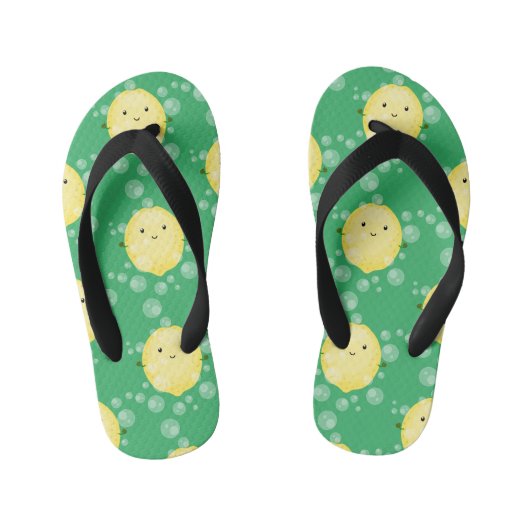 Cute cartoon bubbles afbeelding kinder teenslippers (Voetbed)