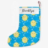 Cute cartoon bubbles afbeelding kleine kerstsok (Achterkant)