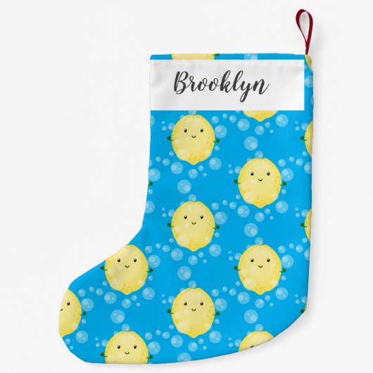 Cute cartoon bubbles afbeelding kleine kerstsok (Achterkant)