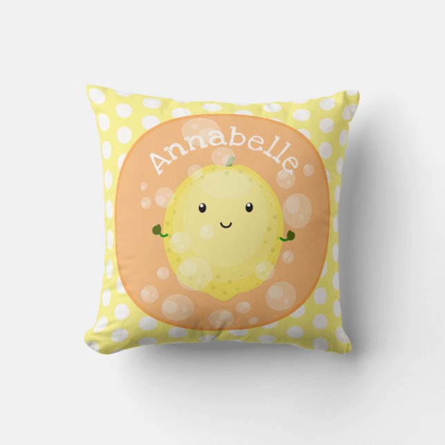 Cute cartoon bubbles afbeelding kussen (Voorkant)