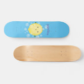 Cute cartoon bubbles afbeelding persoonlijk skateboard (Horizontaal)