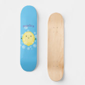 Cute cartoon bubbles afbeelding persoonlijk skateboard (Voorkant)
