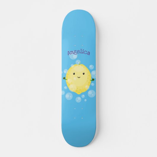 Cute cartoon bubbles afbeelding persoonlijk skateboard (Voorkant)