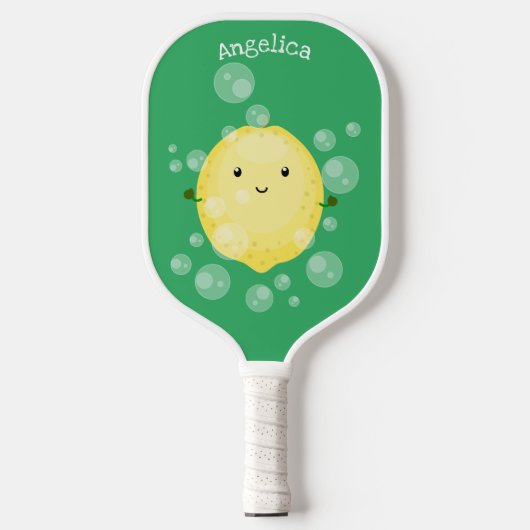 Cute cartoon bubbles afbeelding pickleball paddle (Voorkant)