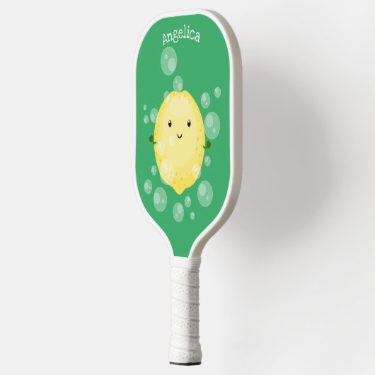 Cute cartoon bubbles afbeelding pickleball paddle (Links)