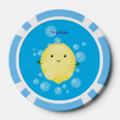 Cute cartoon bubbles afbeelding poker chips (Achterkant)
