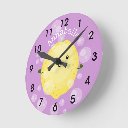 Cute cartoon bubbles afbeelding ronde klok (Hoek)