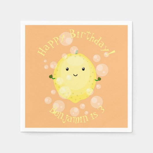 Cute cartoon bubbles afbeelding servet (Voorkant)