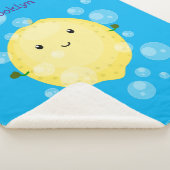 Cute cartoon bubbles afbeelding sherpa deken (3/4)