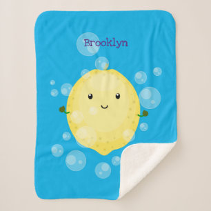 Cute cartoon bubbles afbeelding sherpa deken