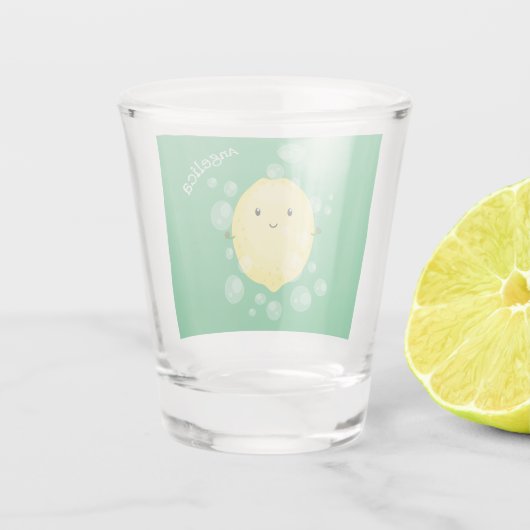 Cute cartoon bubbles afbeelding shot glas (Achterkant)