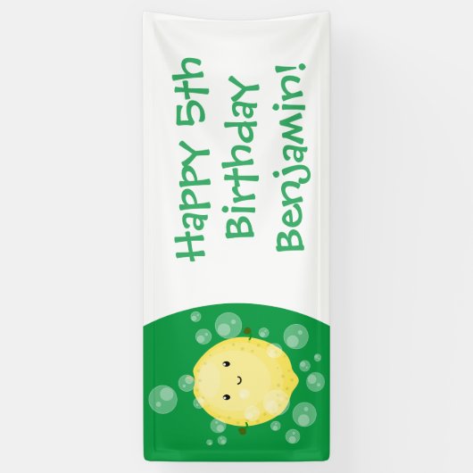 Cute cartoon bubbles afbeelding spandoek (Verticaal)