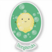 Cute cartoon bubbles afbeelding sticker (Voorkant)