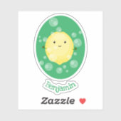 Cute cartoon bubbles afbeelding sticker (Vel)