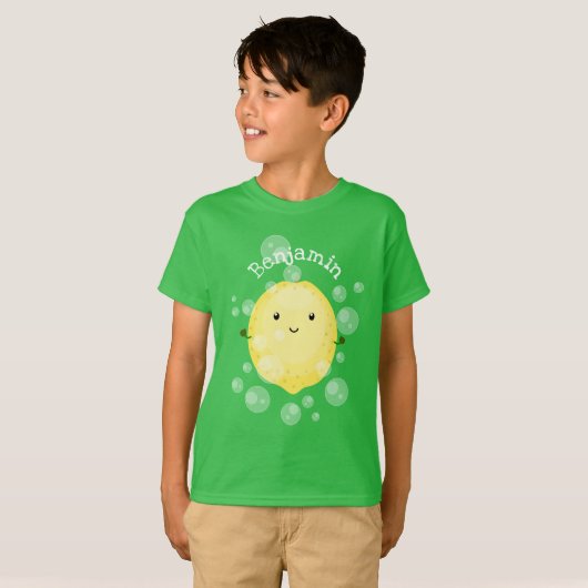 Cute cartoon bubbles afbeelding t-shirt (Voorkant volledig)