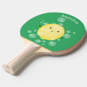 Cute cartoon bubbles afbeelding tafeltennisbatje (Voorkant Gekanteld)