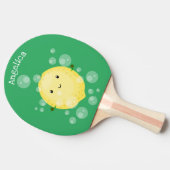 Cute cartoon bubbles afbeelding tafeltennisbatje (Zijkant)