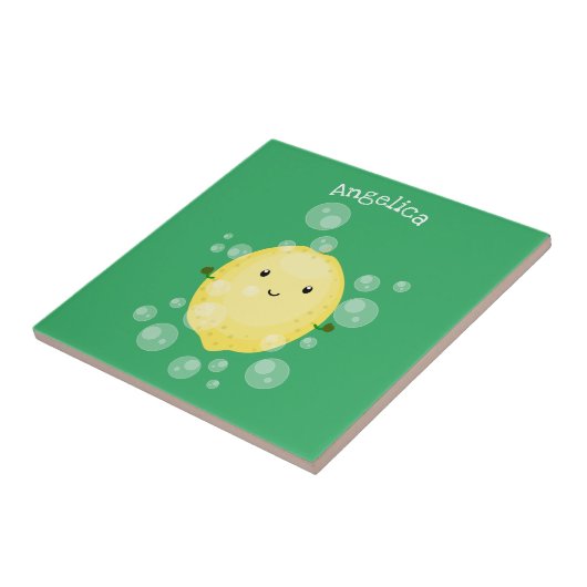 Cute cartoon bubbles afbeelding tegeltje (Zijkant)