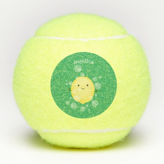 Cute cartoon bubbles afbeelding tennisballen (Voorkant)