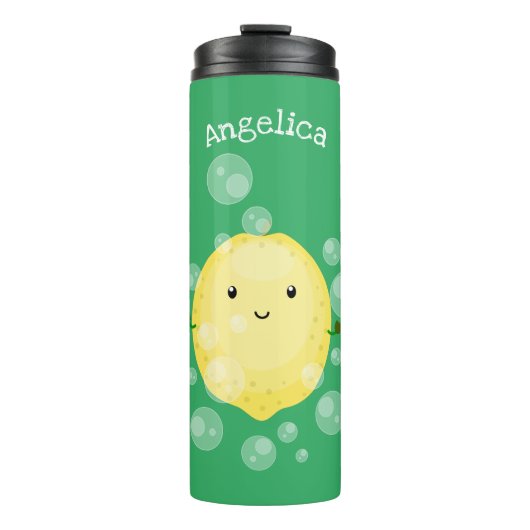 Cute cartoon bubbles afbeelding thermosbeker (Voorkant)