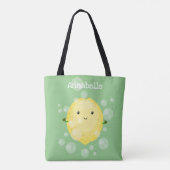 Cute cartoon bubbles afbeelding tote bag (Achterkant)