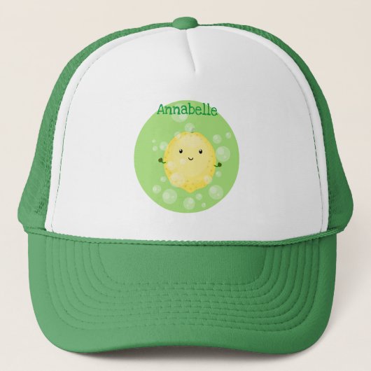 Cute cartoon bubbles afbeelding trucker pet (Voorkant)